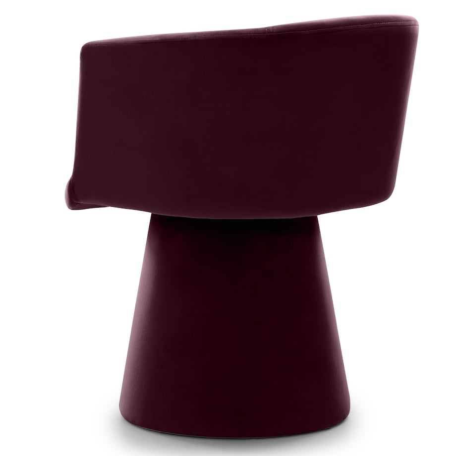Krzesło obrotowe aksamitne burgundowe Nalf