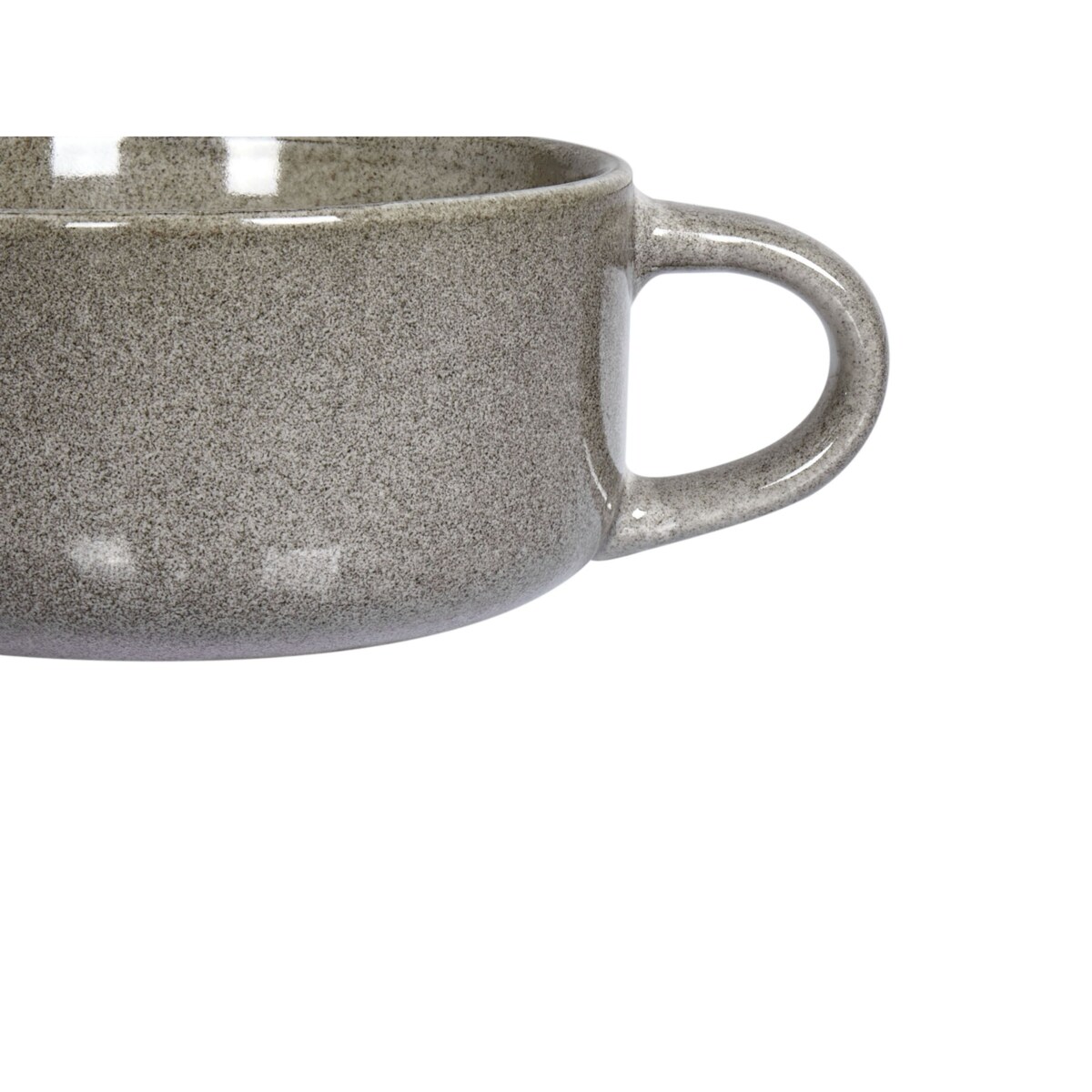 Zestaw 4 filiżanek ze spodkami COSTMARY Kamionka Szary