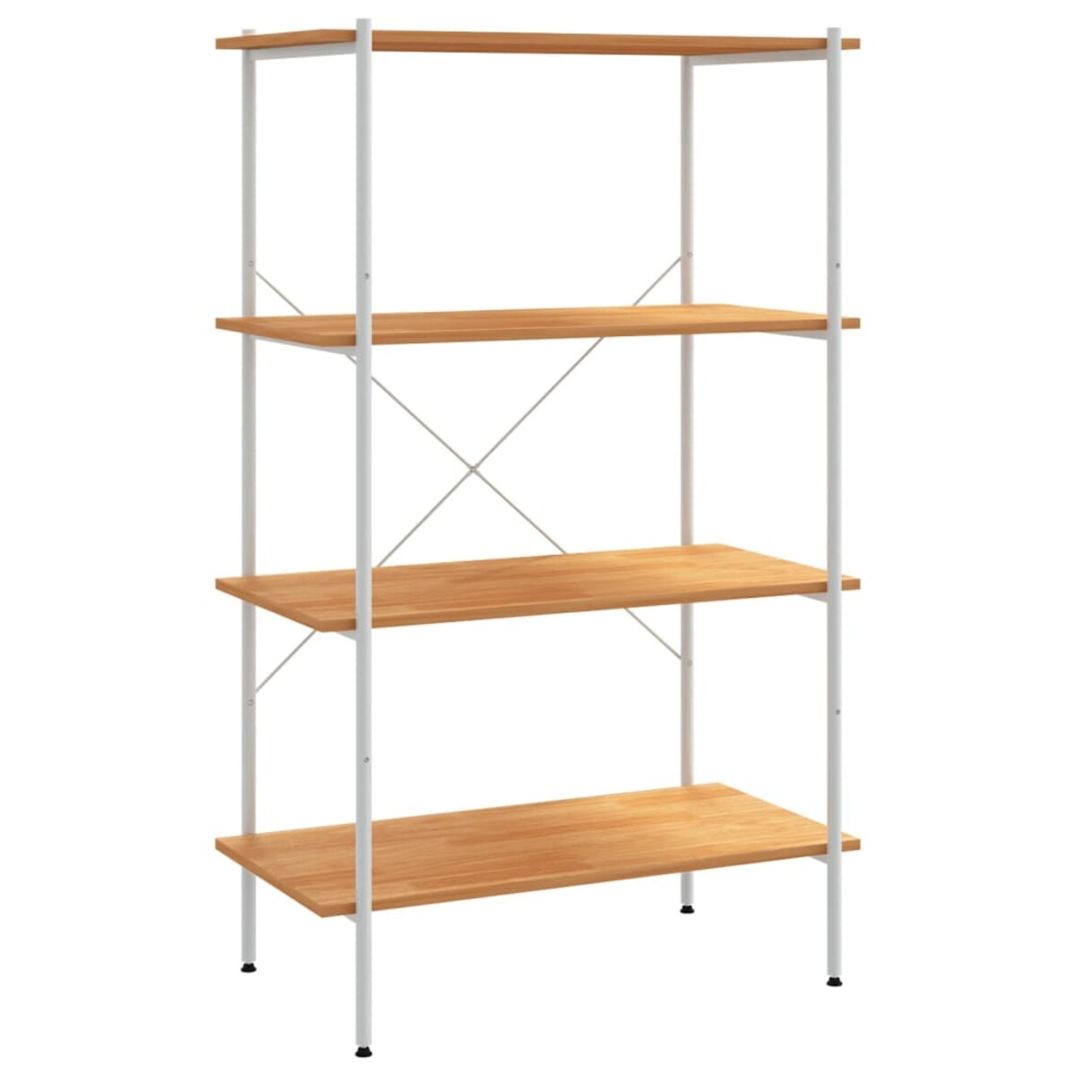 vidaXL 4-poziomowy regał, biały i drewno dębowe, 80x40x130 cm