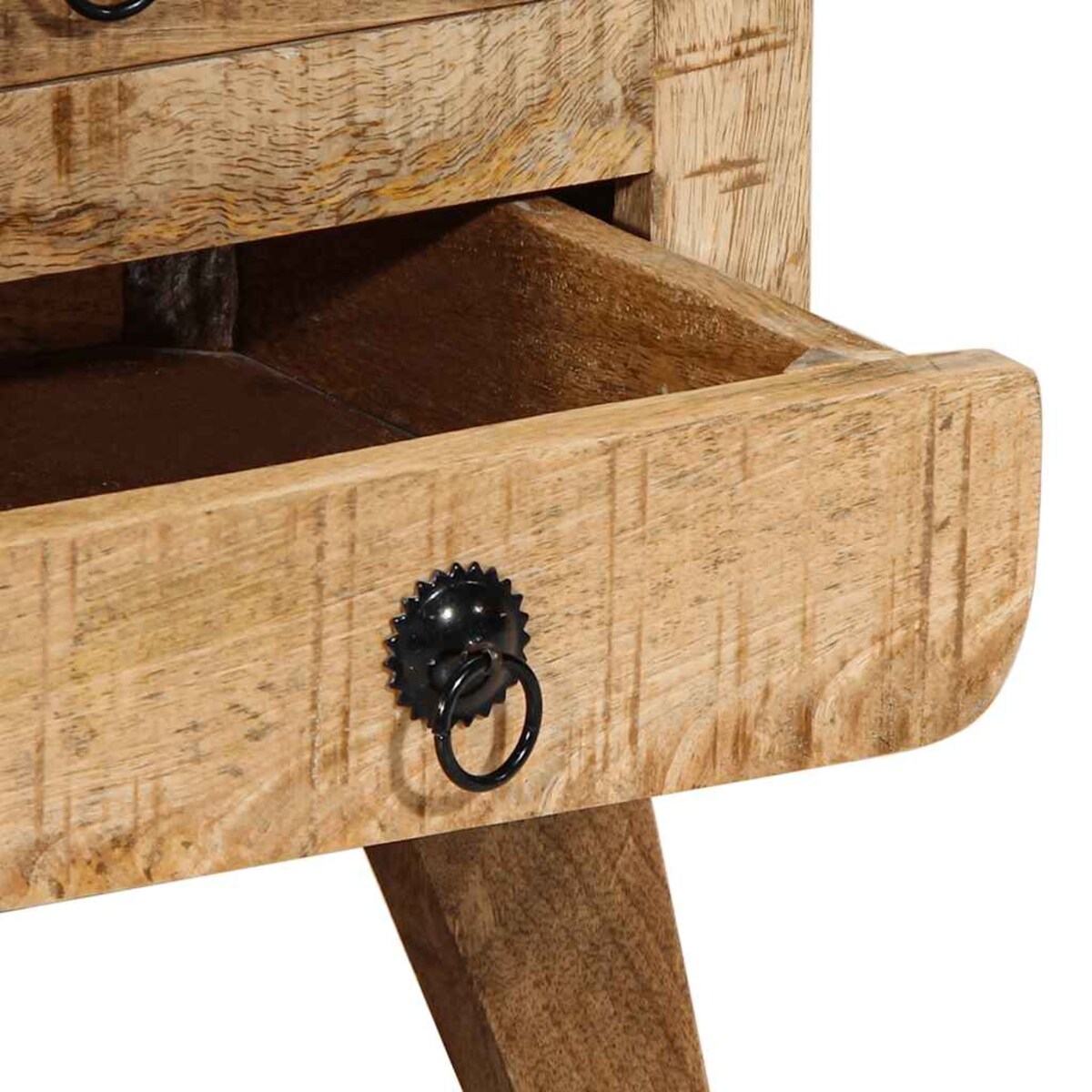 vidaXL Szafka nocna 37x32x50 cm Drewno lite Surowe Mango