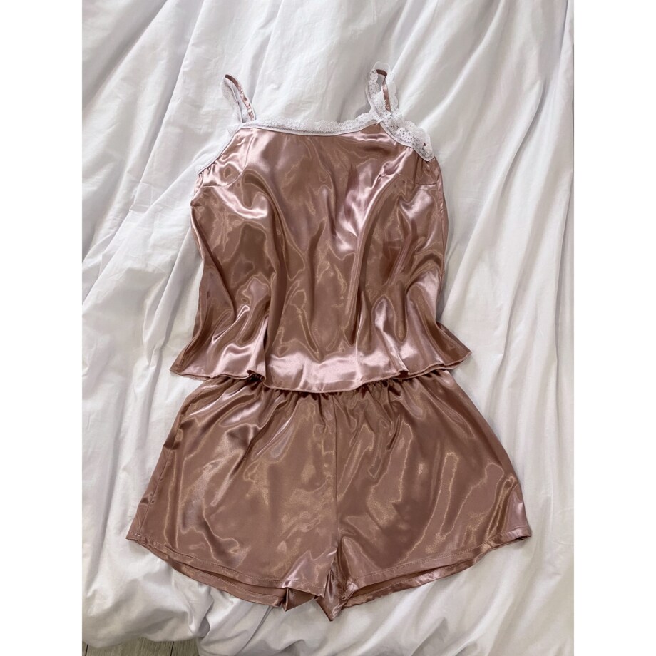 Piżama Damska Z Koronką Róż S/M