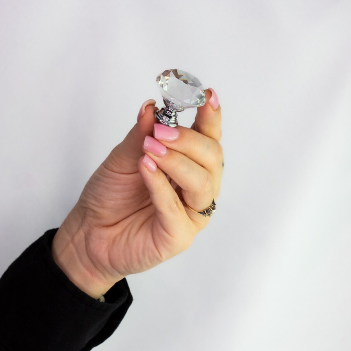 Gałka meblowa uchwyt meblowy kryształowa diamentowa glamour 31mm