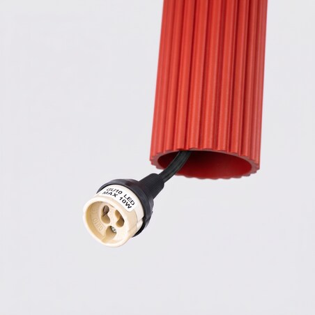 Lampa wisząca KARBON 1 czerwona