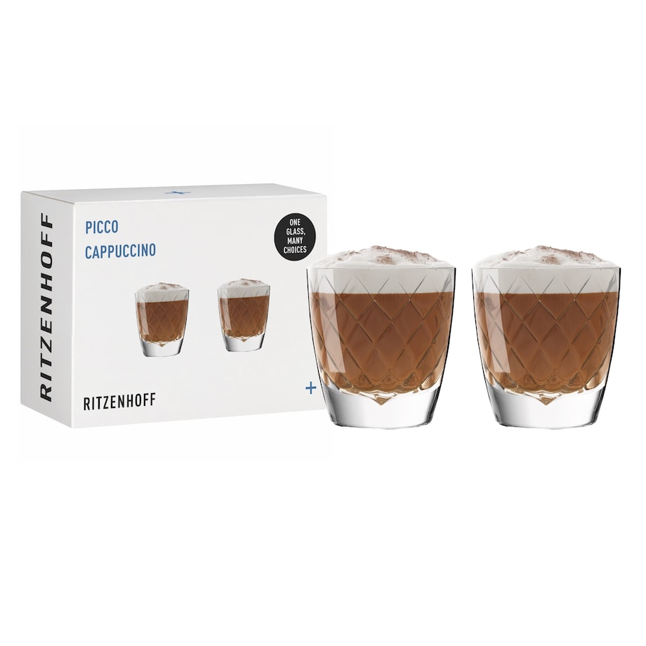 Ritzenhoff Picco Cappuccino Zestaw 2 Kryształowych szklanek do Cappuccino Whisky