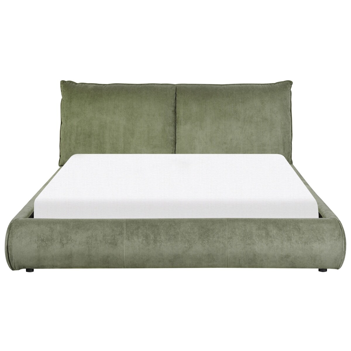 Łóżko sztruksowe 160 x 200 cm zielone VINAY