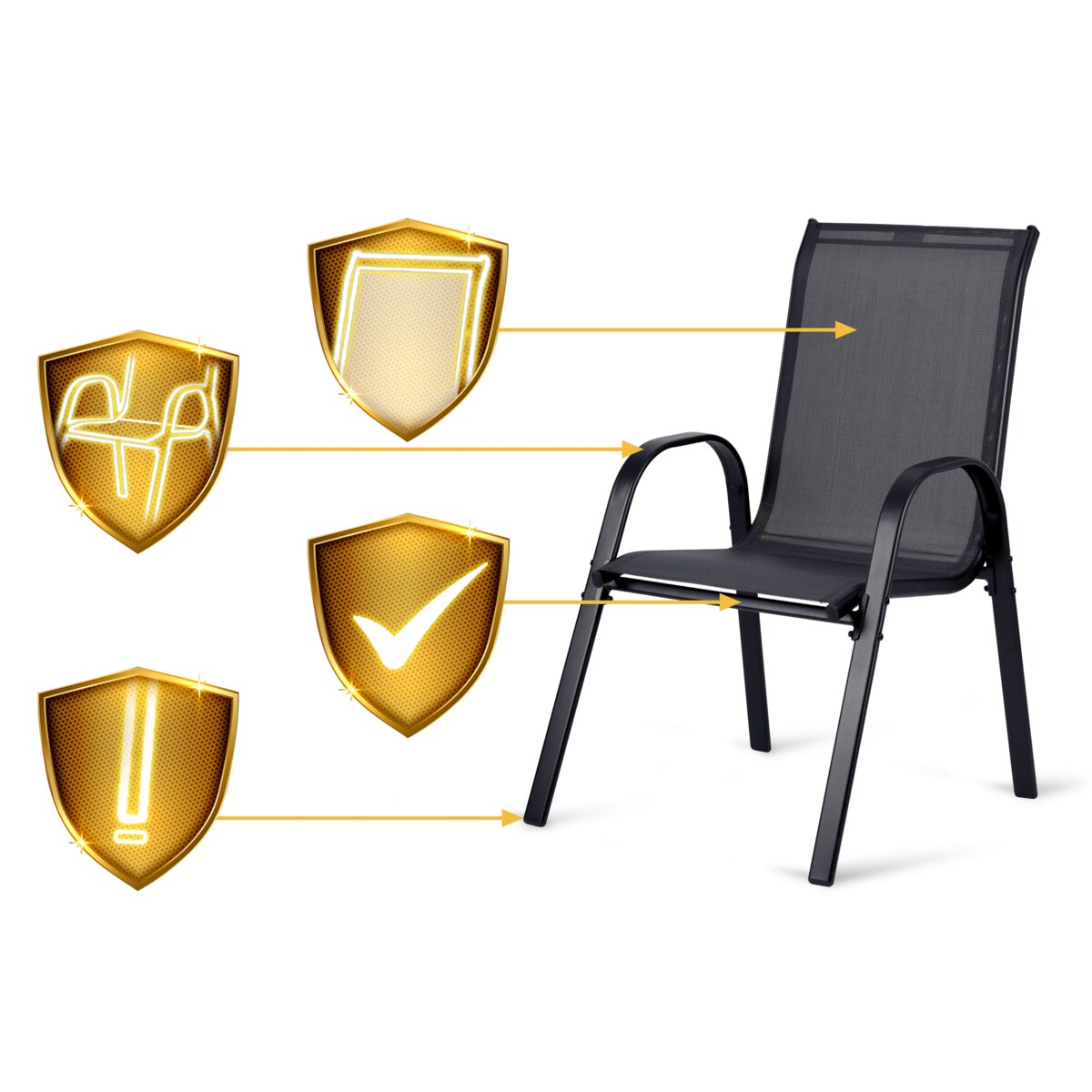 Krzesła ogrodowe na taras balkon ogród Sofotel krzesło metalowe 2 szt.