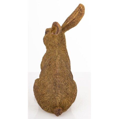 Dekoracja - siedzący zając 16,5x11,5x7 cm HARE brązowy mały