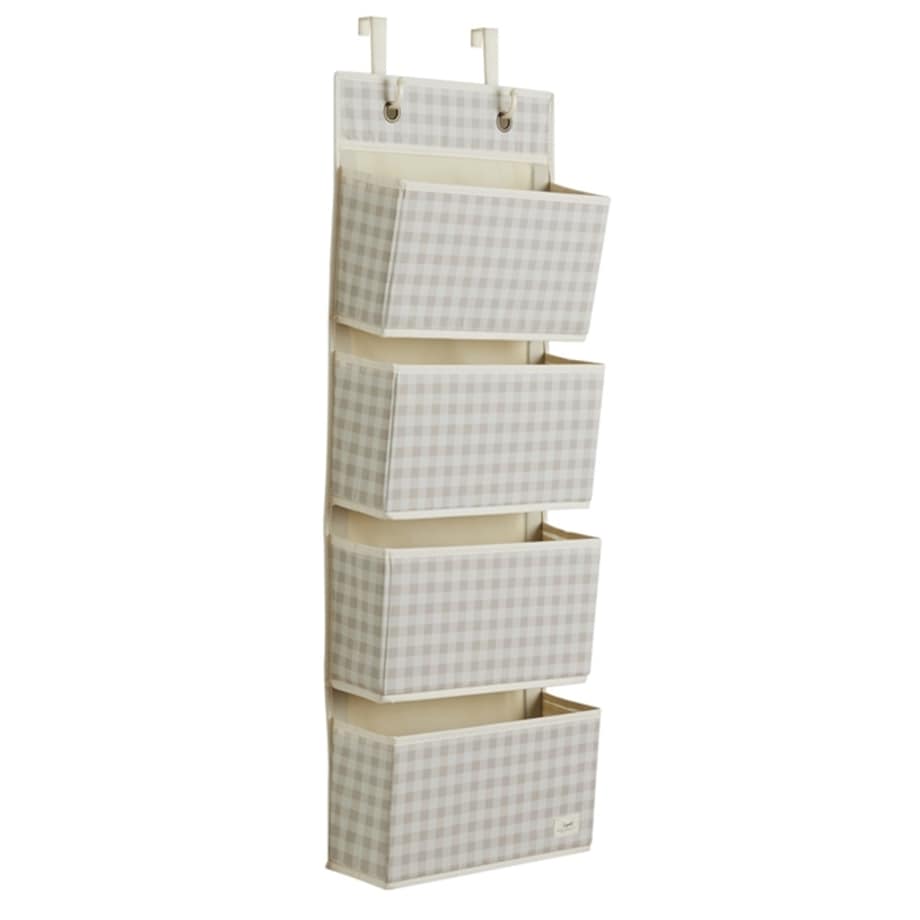 3 Sprouts Organizer Na Drzwi Wiszący Gingham Beige