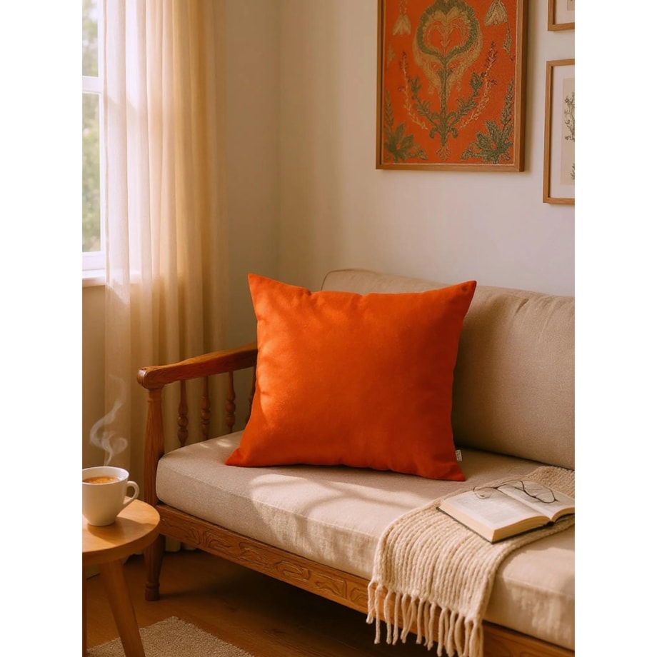 Pomarańczowa poduszka dekoracyjna 45x45 cm Solla jesienna