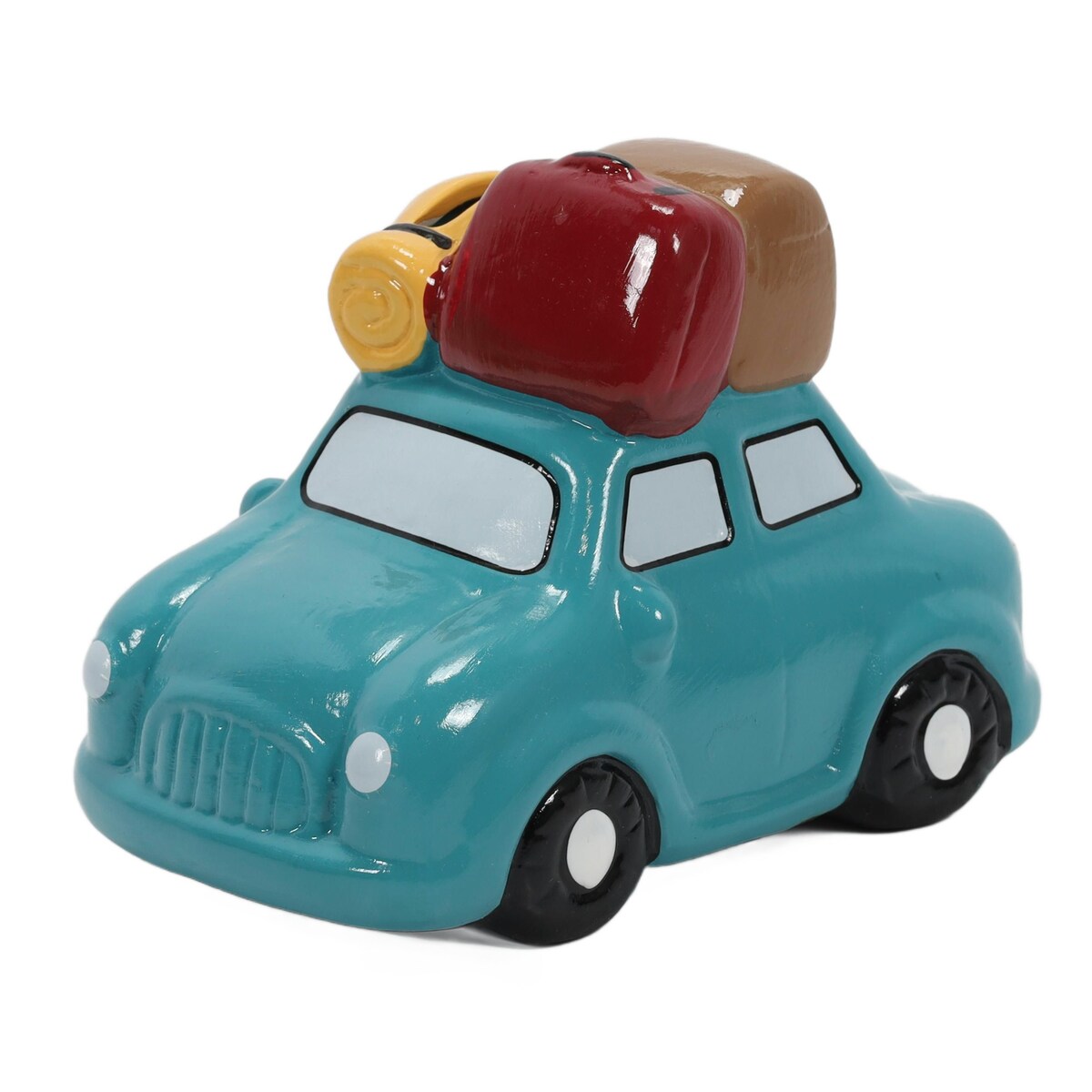 Kolorowa skarbonka ceramiczna z motywem podróży