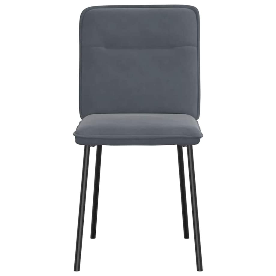 vidaXL krzesła stołowe, 2 szt., ciemnoszare, aksamitne