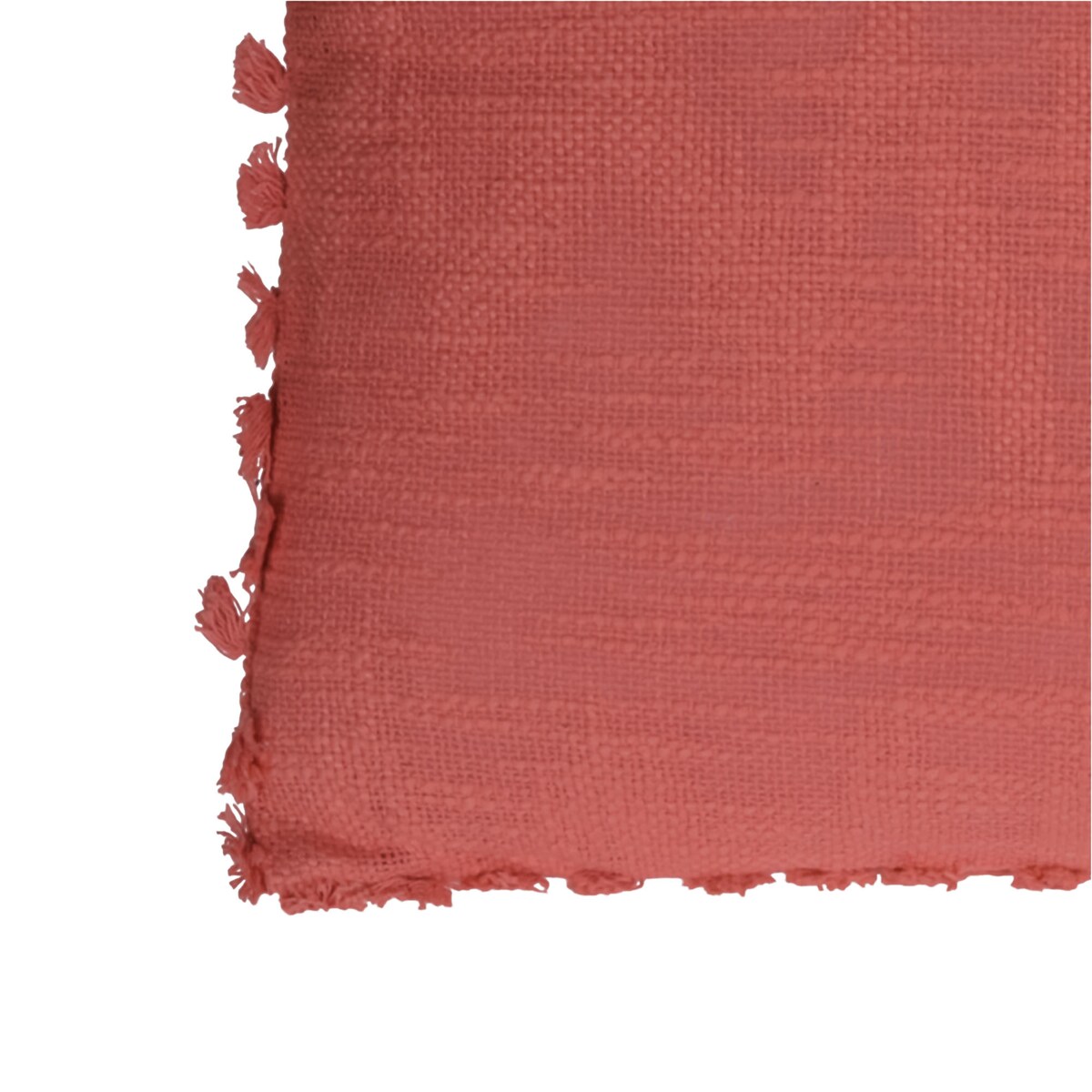 Poduszka Boho Z Frędzlami Dekoracyjna Ozdobna 45x45cm Czerwona