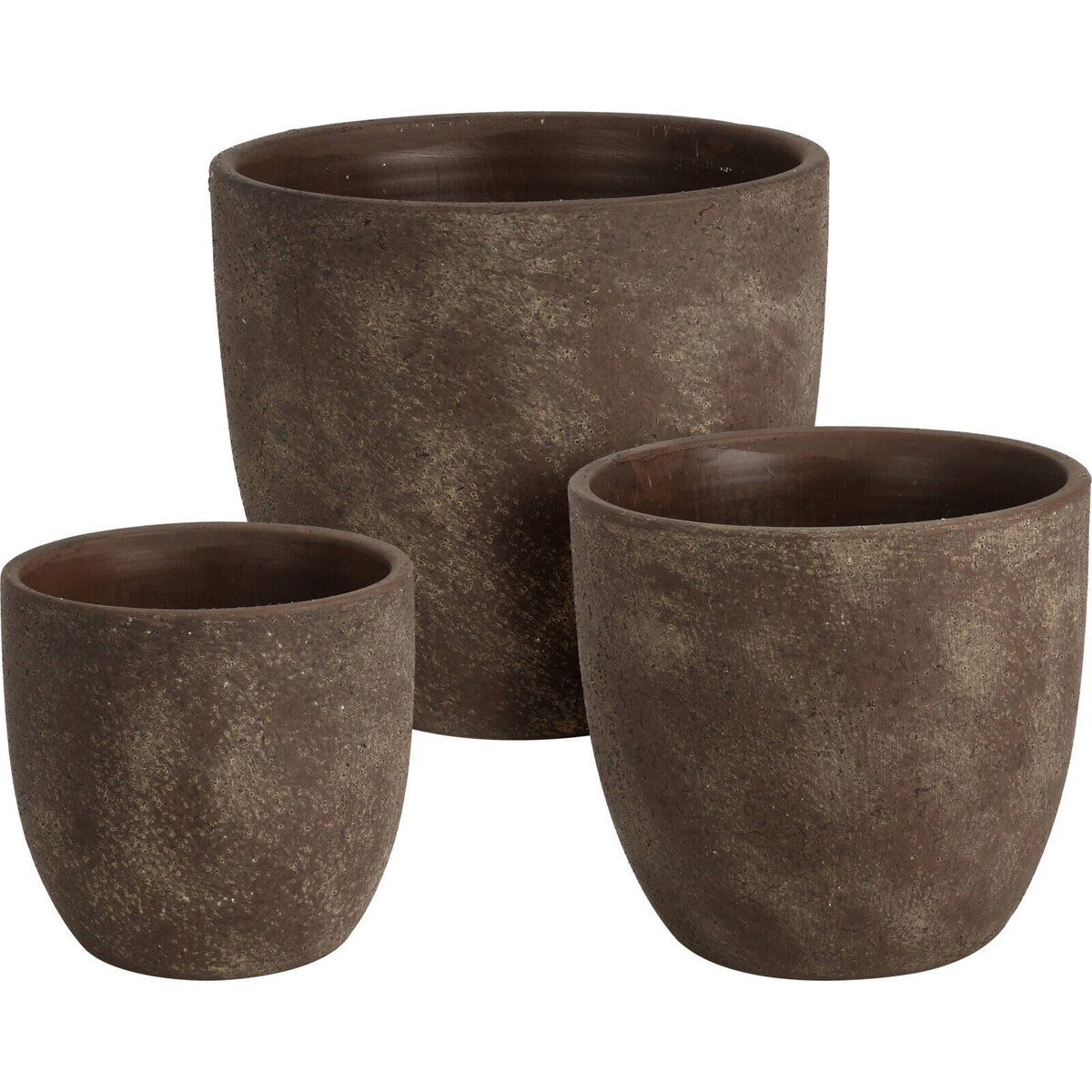 Dekoracyjne doniczki ceramiczne, 3 sztuki