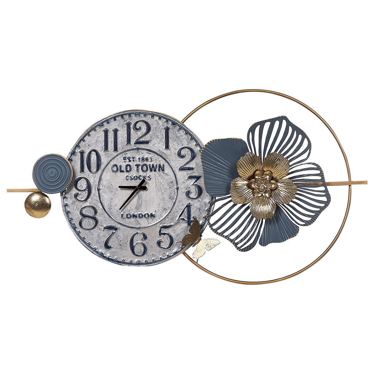 Zegar ścienny BERKERIUM 90 cm Metal Niebieski