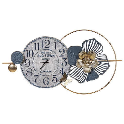 Zegar ścienny BERKERIUM 90 cm Metal Niebieski