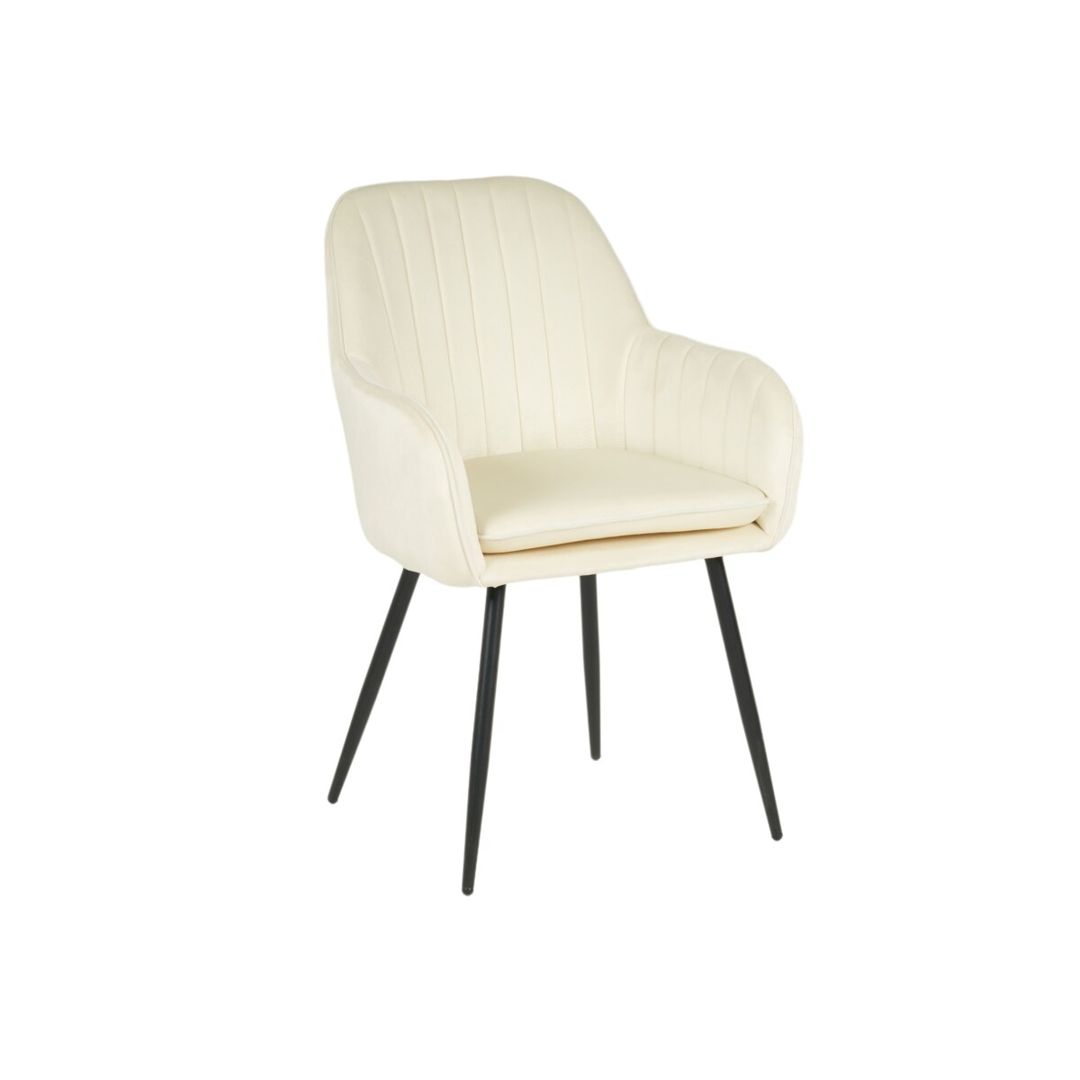 KRZESŁO TAPICEROWANE VELVET WELUR DO SALONU JADALNI KUCHNI BEŻOWE MIA BLACK