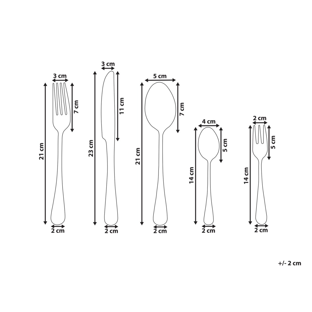 Zestaw sztućców 30 elementów czarny FUSILLI