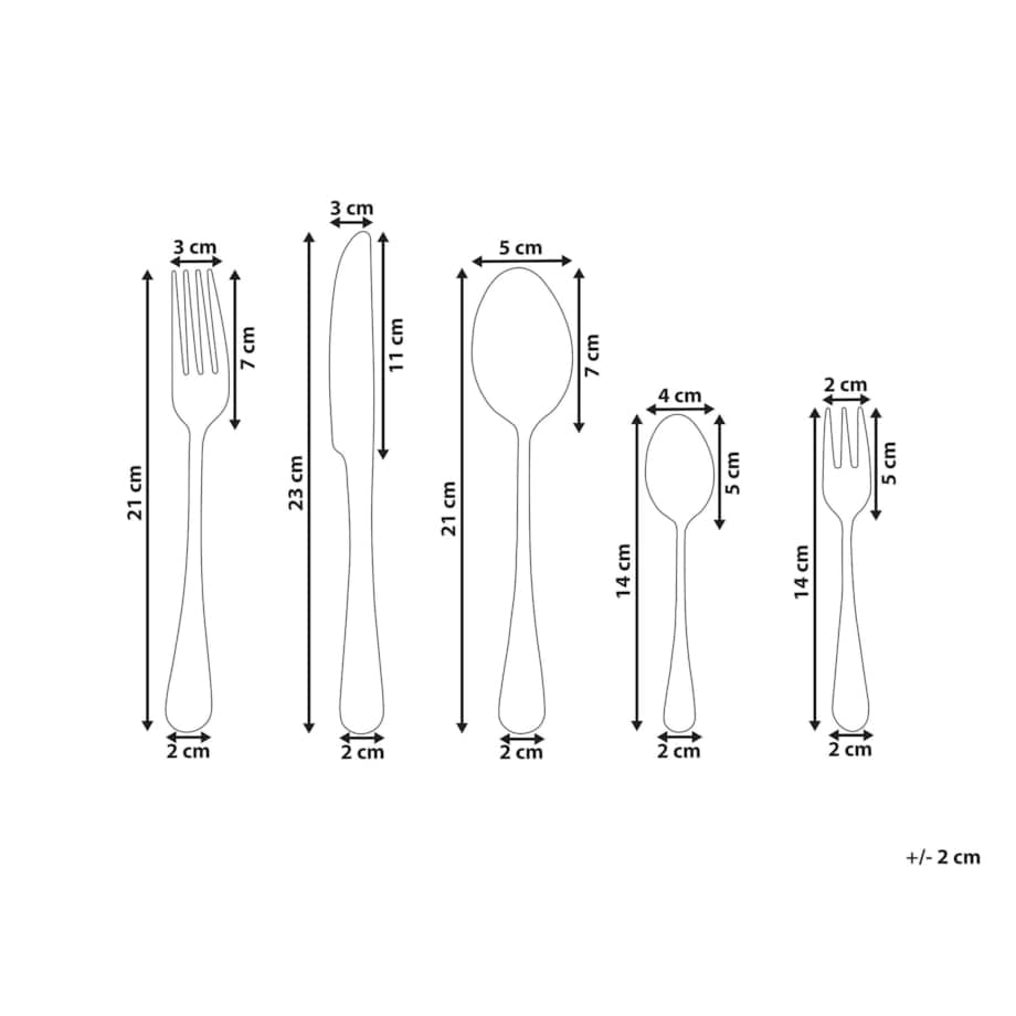 Zestaw sztućców 30 elementów czarny FUSILLI