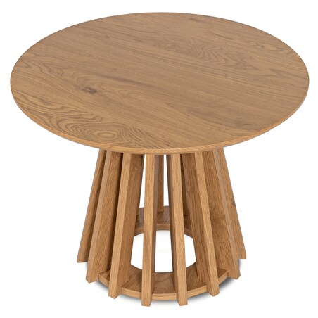 Stolik Kawowy Okrągły Dąb Mały Loft Okrągła Ława HARPER