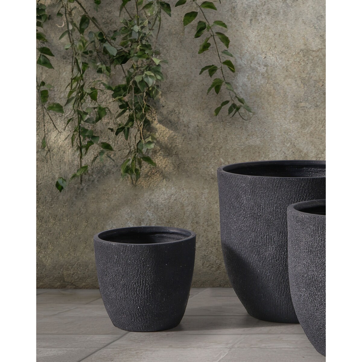 Doniczka KANNIA Ceramika 36 cm Grafitowy