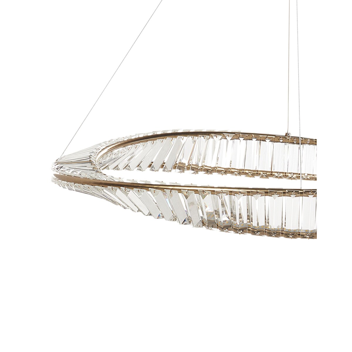 Żyrandol metalowy LED złoty ROSENDE