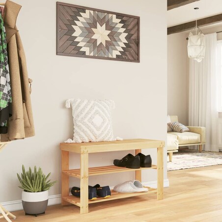 vidaXL Regał na buty, 3-poziomowy, 70x27,5x45 cm, bambusowy