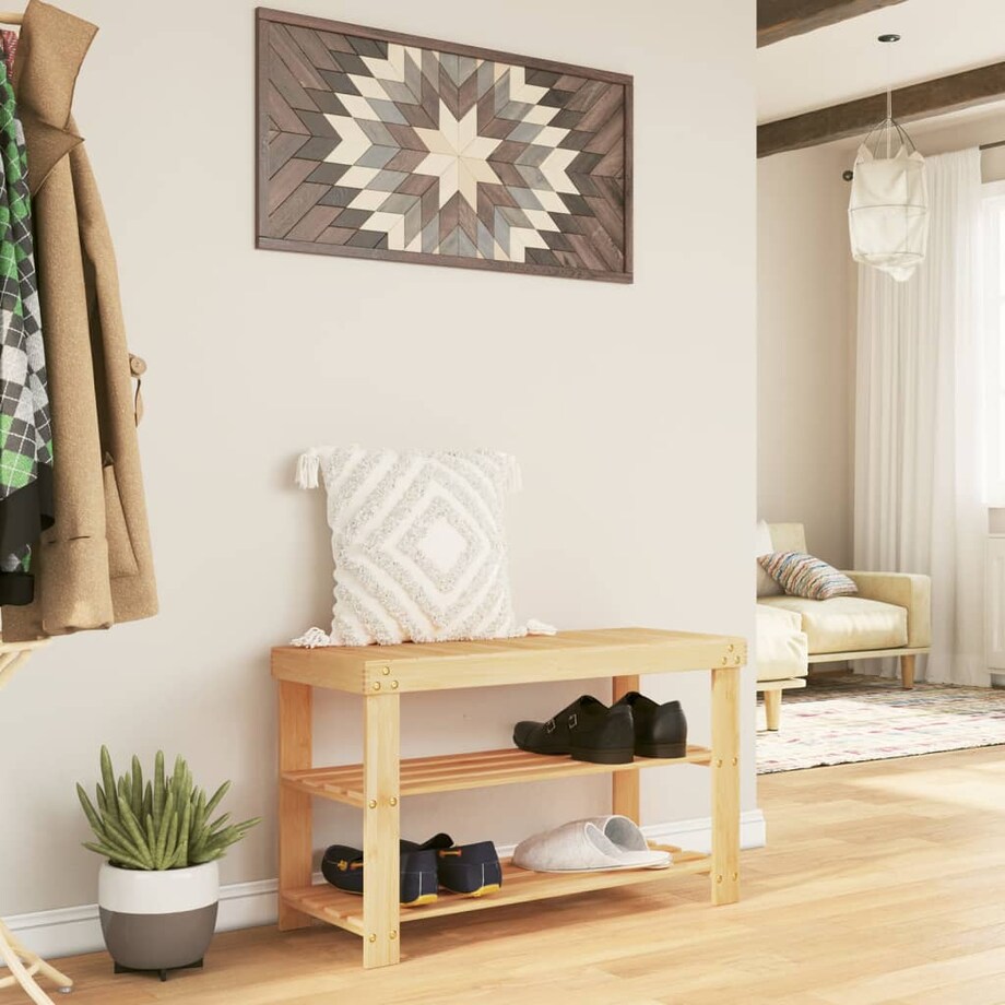 vidaXL Regał na buty, 3-poziomowy, 70x27,5x45 cm, bambusowy