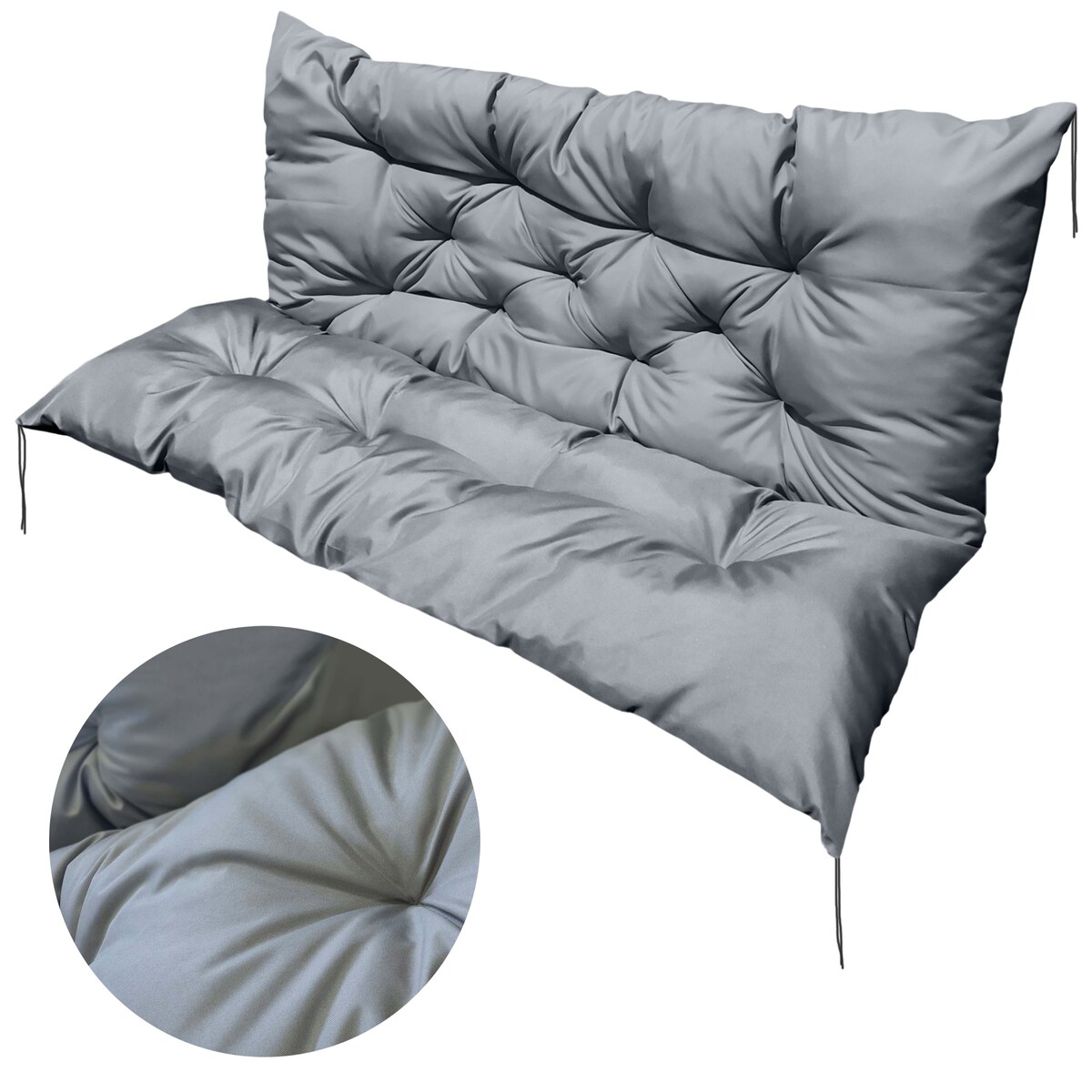 Poduszka Ogrodowa Na Huśtawkę Ławkę 100X60X50 Cm Na Meble Palety Wodoodporna Szara