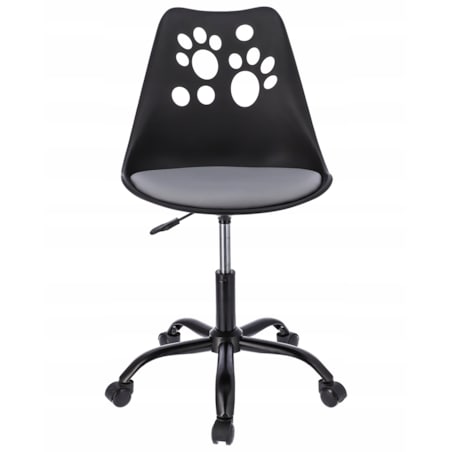 Krzesło plastikowe obrotowe biurowe JOY czarno-szare