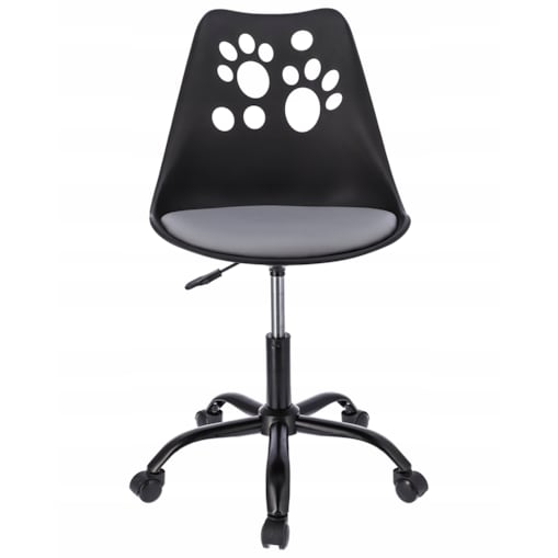 Krzesło plastikowe obrotowe biurowe JOY czarno-szare