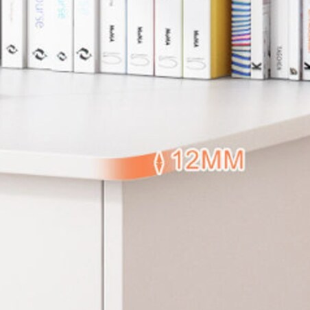 Biurko komputerowe białe loft pod laptop komputer skandynawski z 7 półkami