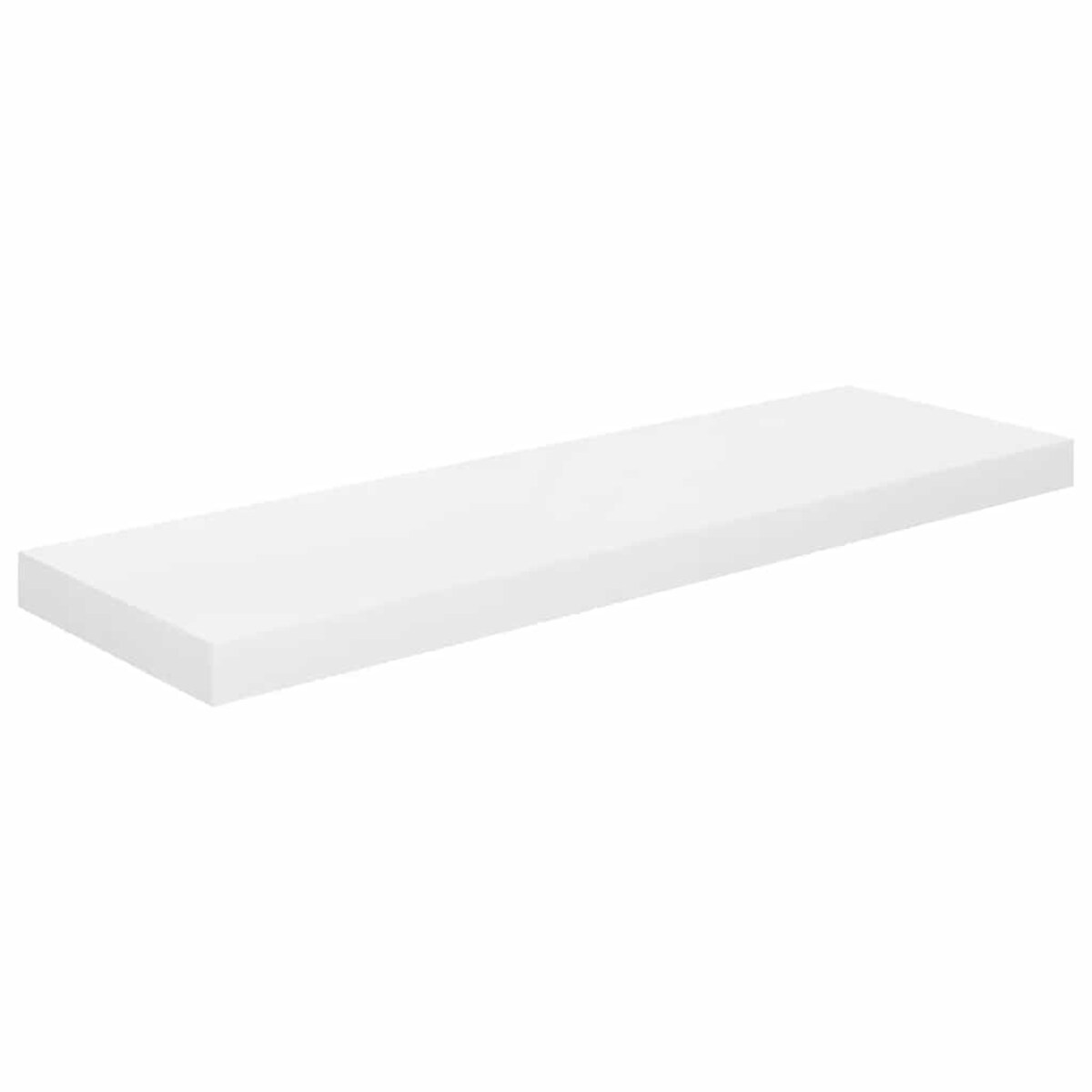 vidaXL Półki ścienne, 4 szt, wysoki połysk, białe, 80x23,5x3,8 cm, MDF