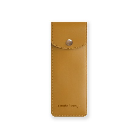 Piórnik na planner z gumką – Sunny Mustard
