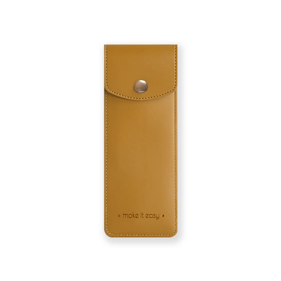 Piórnik na planner z gumką – Sunny Mustard
