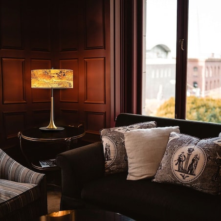 LAMPA stołowa MARBLE STONE MTLR-6630 Abigali stojąca LAMPKA marmurowa czarna złota