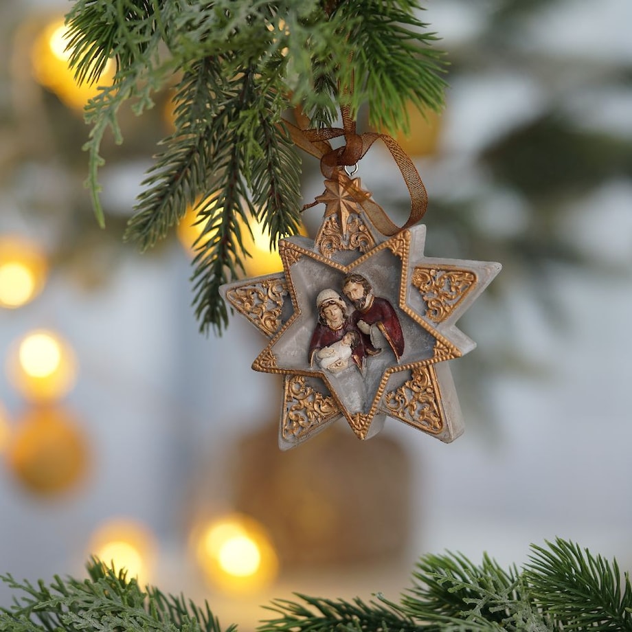 VILLA ITALIA Zawieszka gwiazda 9,5 cm HOLY FAMILY