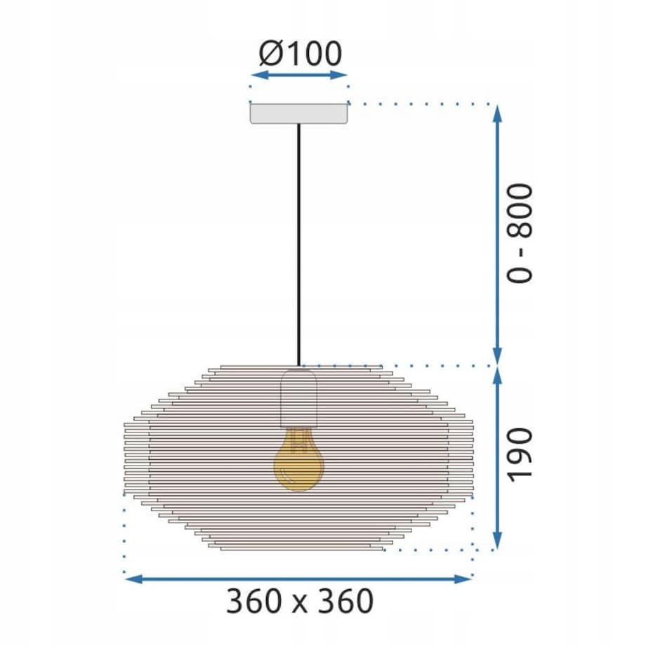 Lampa Wisząca Naturalna Boho Bambusowa Gniazdo