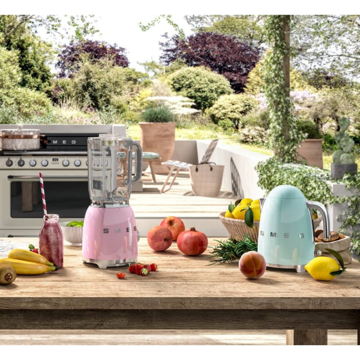 Blender kielichowy pastelowy róż 50's Style SMEG