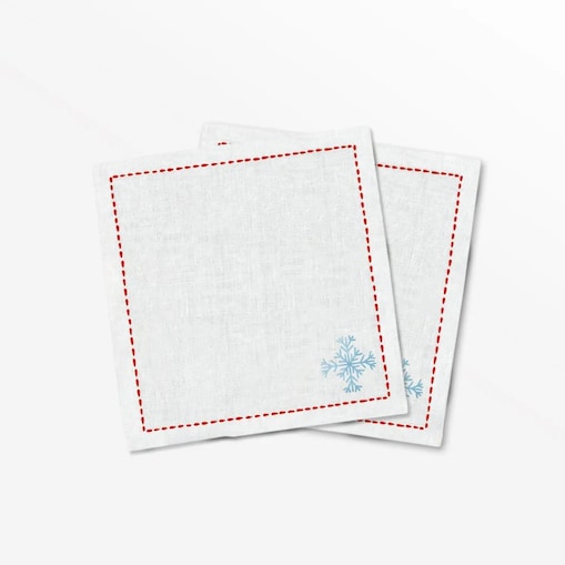 Serwetki świąteczne - Minimalistyczna śnieżynka (2szt.)