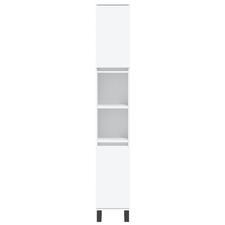 vidaXL 3-cz. zestaw mebli łazienkowych, biały, materiał drewnopochodny