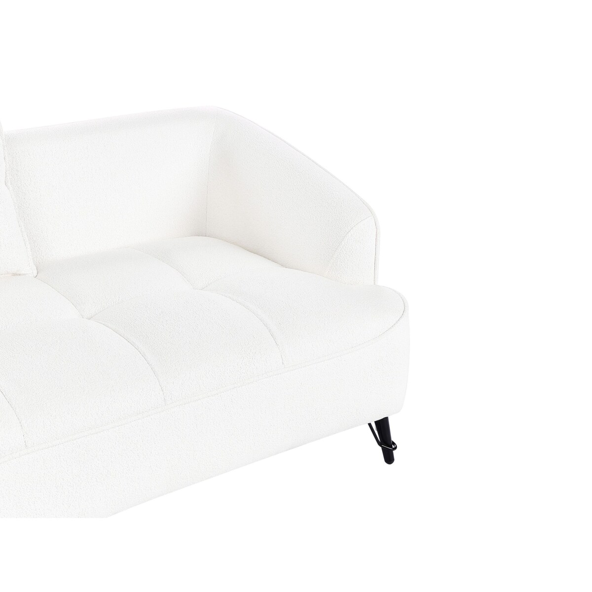 Sofa dwuosobowa boucle biała HOBRO