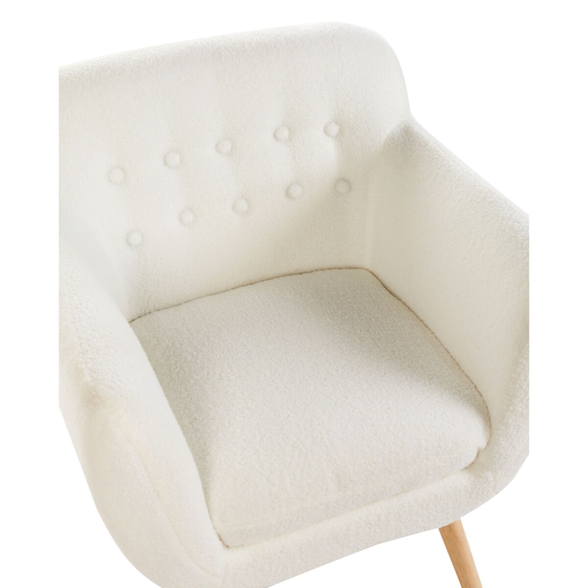 Boucle Fotel Biały MELBY