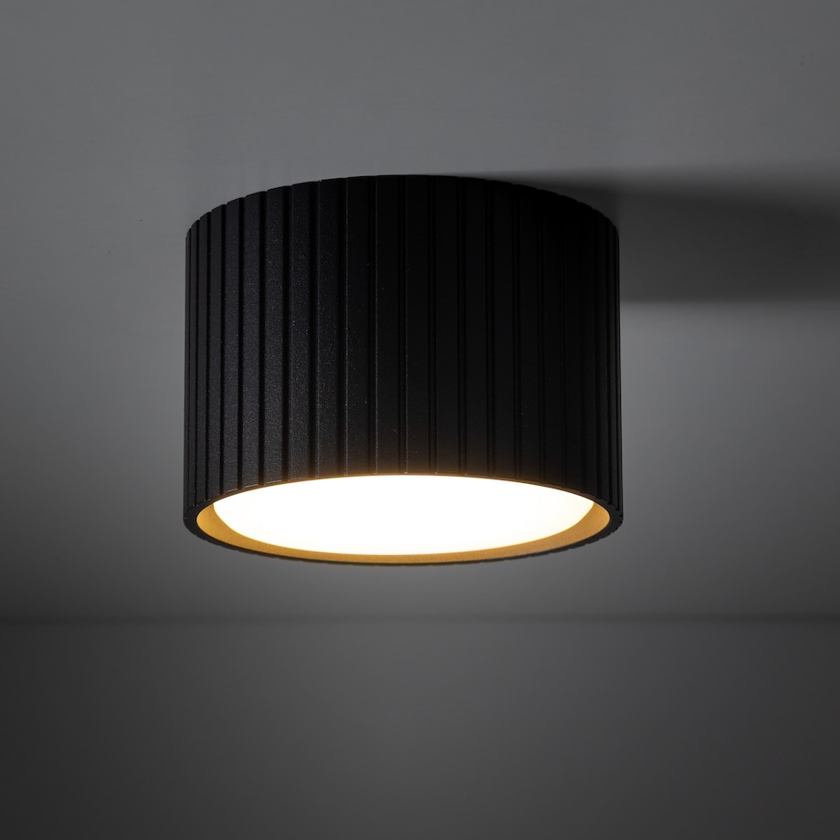 Spot Tk Lighting Ferro Czarna Tuba Downlight Natynkowy + Żarówka Gx53