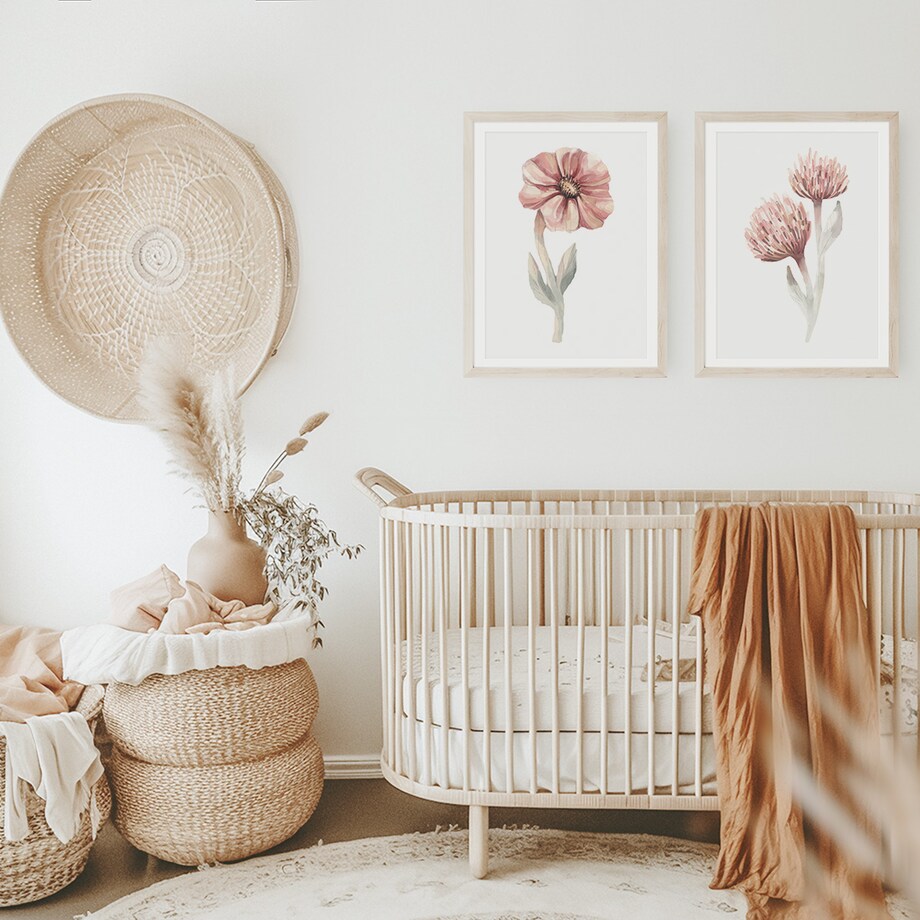 2 x plakat dla dzieci | kwiaty zestaw 2 50x70