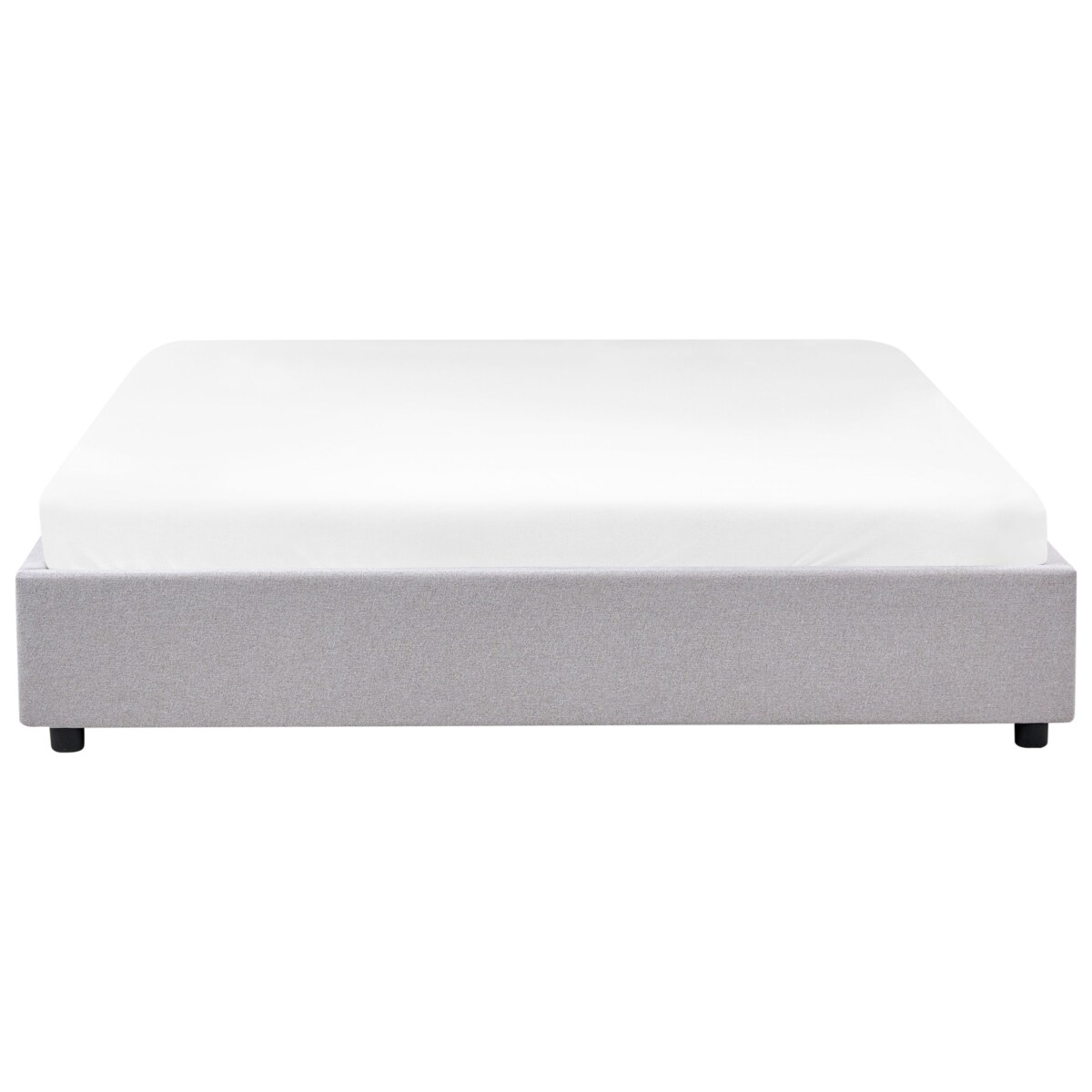 Łóżko z szufladami bez zagłówka PRADES 180 x 200 cm Jasnoszary