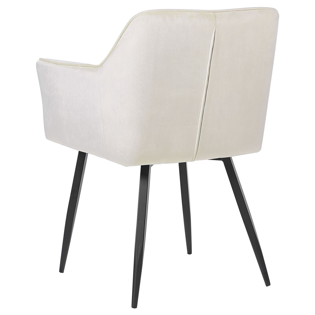 Zestaw 2 krzeseł do jadalni welurowy kremowy beżowy JASMIN