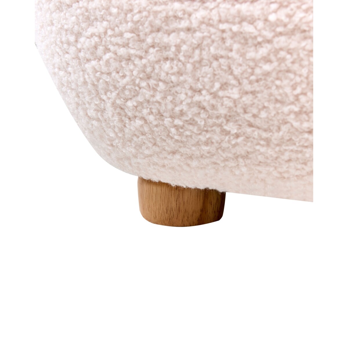 Fotel dziecięcy boucle pastelowy róż HEM