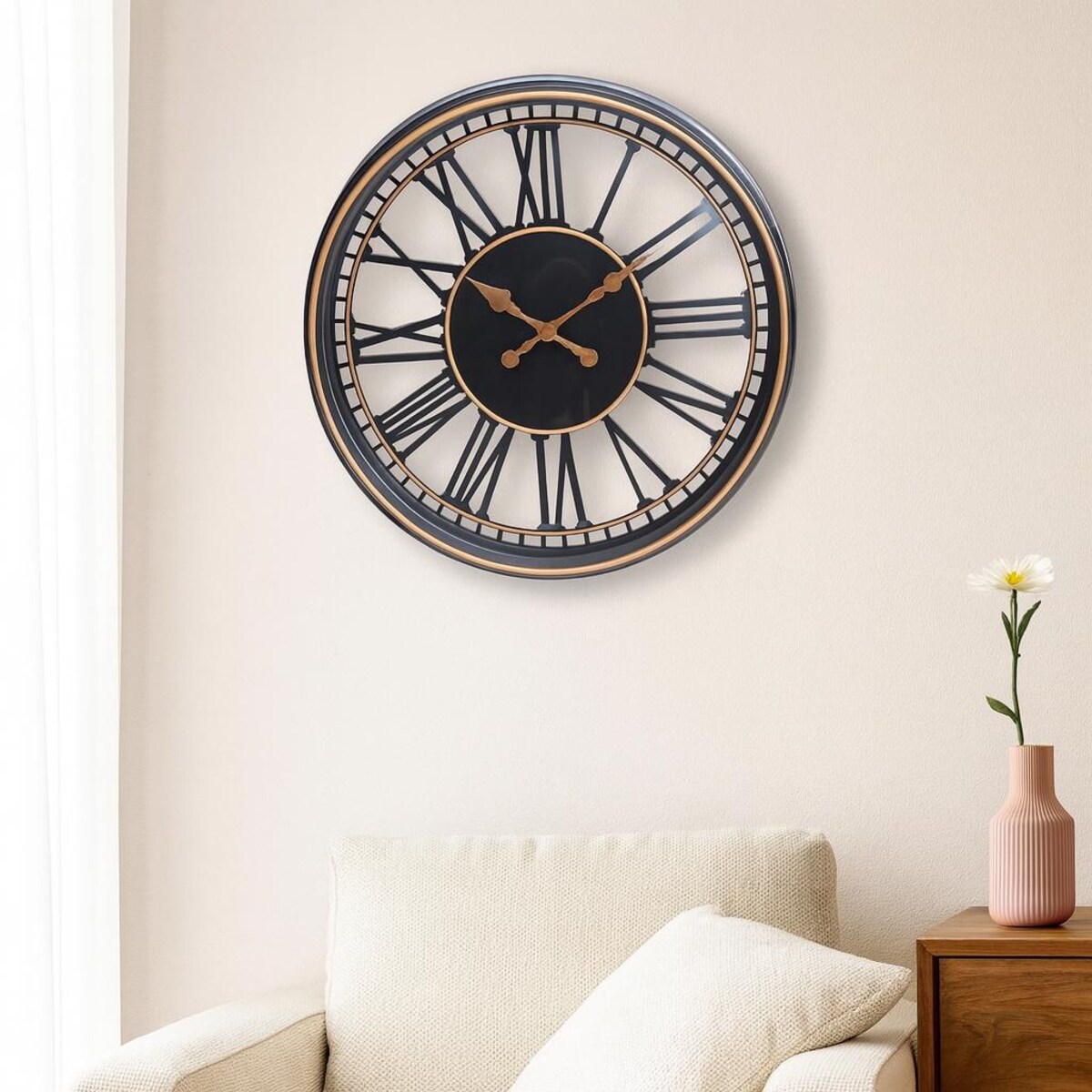 Zegar ścienny z cyframi rzymskimi TIDLO, Ø 50 cm