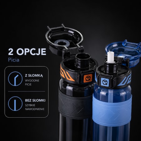 Butelka na wodę, sportowy bidon z miarką 680ML niebieski BD64N