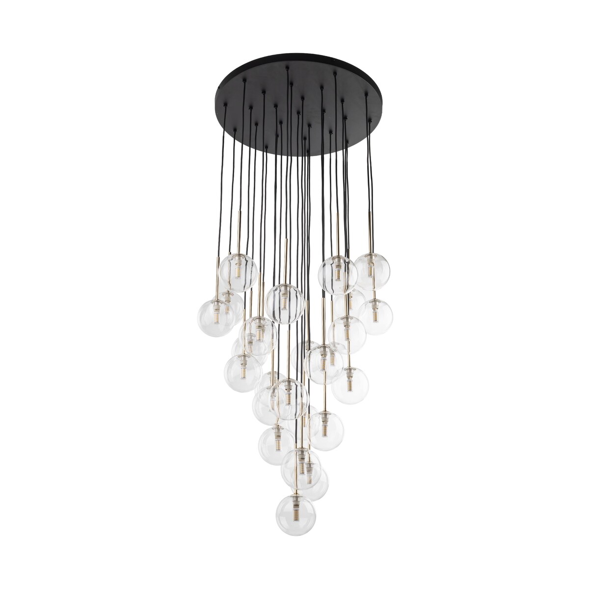 Lampa wisząca TK Lighting NILOS 10099 czarno-złota 26xG9 62 cm regulowana do salonu i jadalni